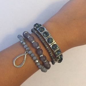 Grey bracelets set